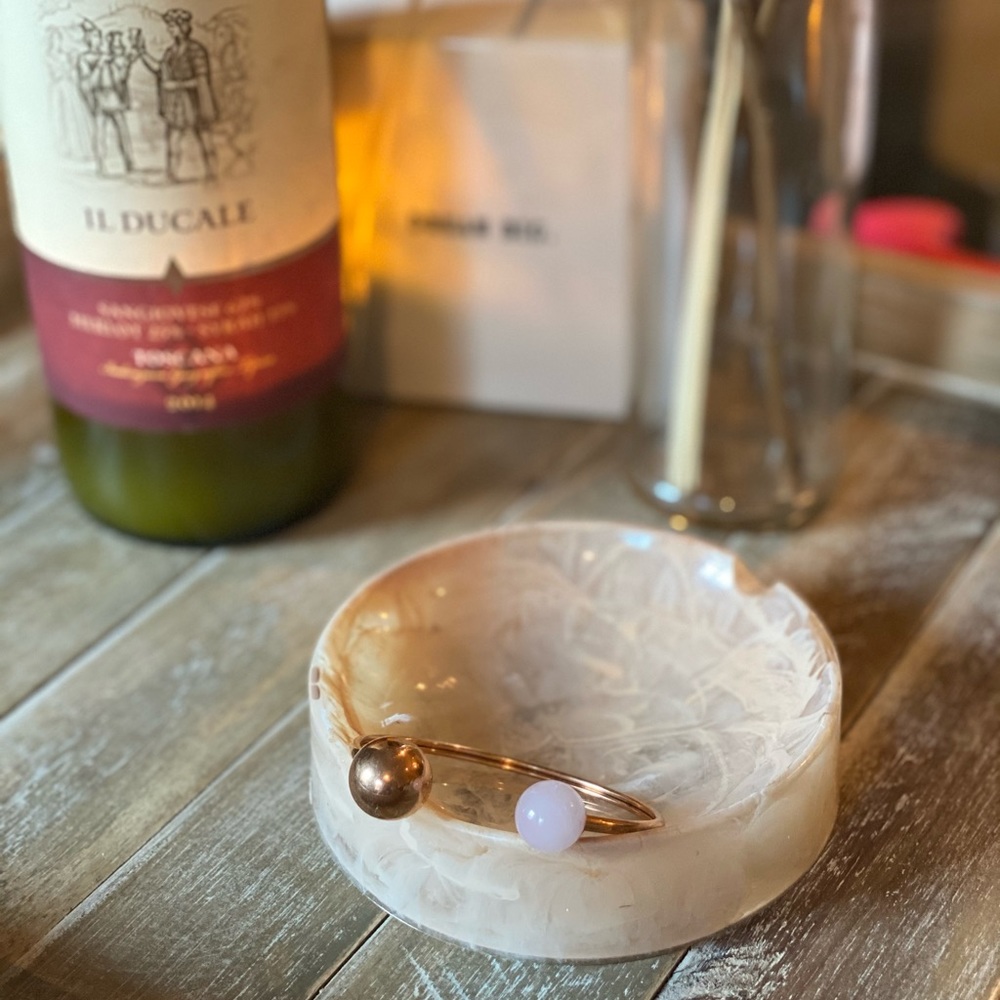 MICHAEL KORS- rose gold&rose quartz flex bracelet